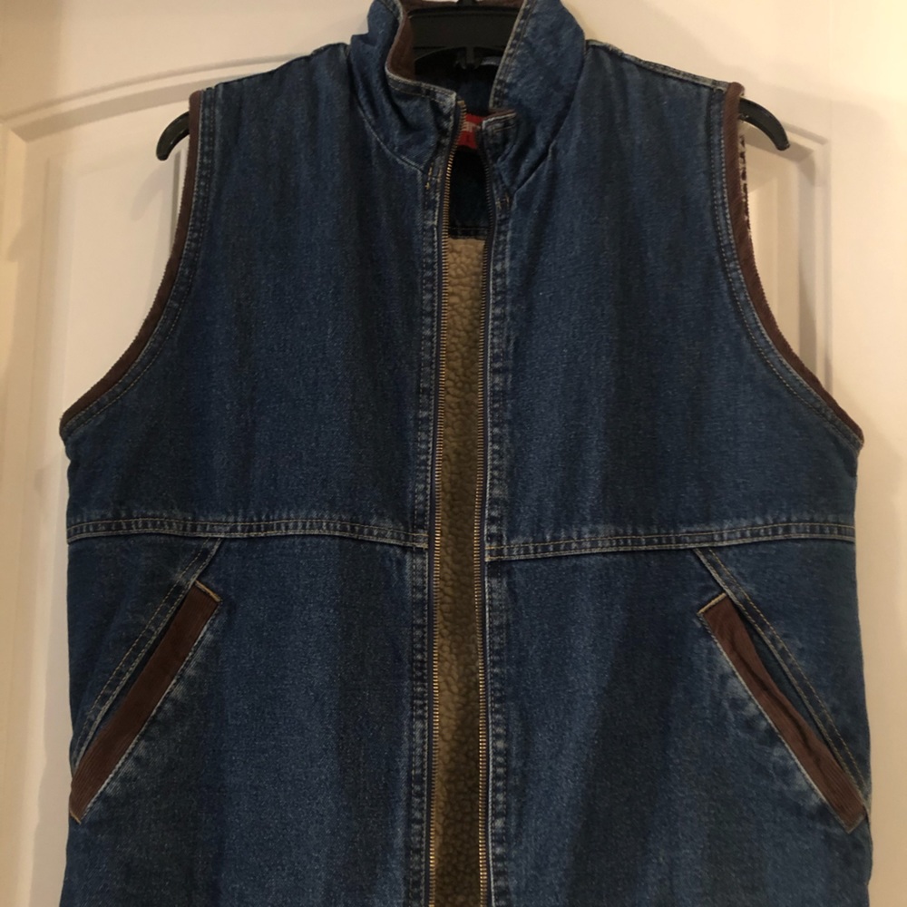 Vintage Wrangler Hero Blue Jean Corduroy Vest